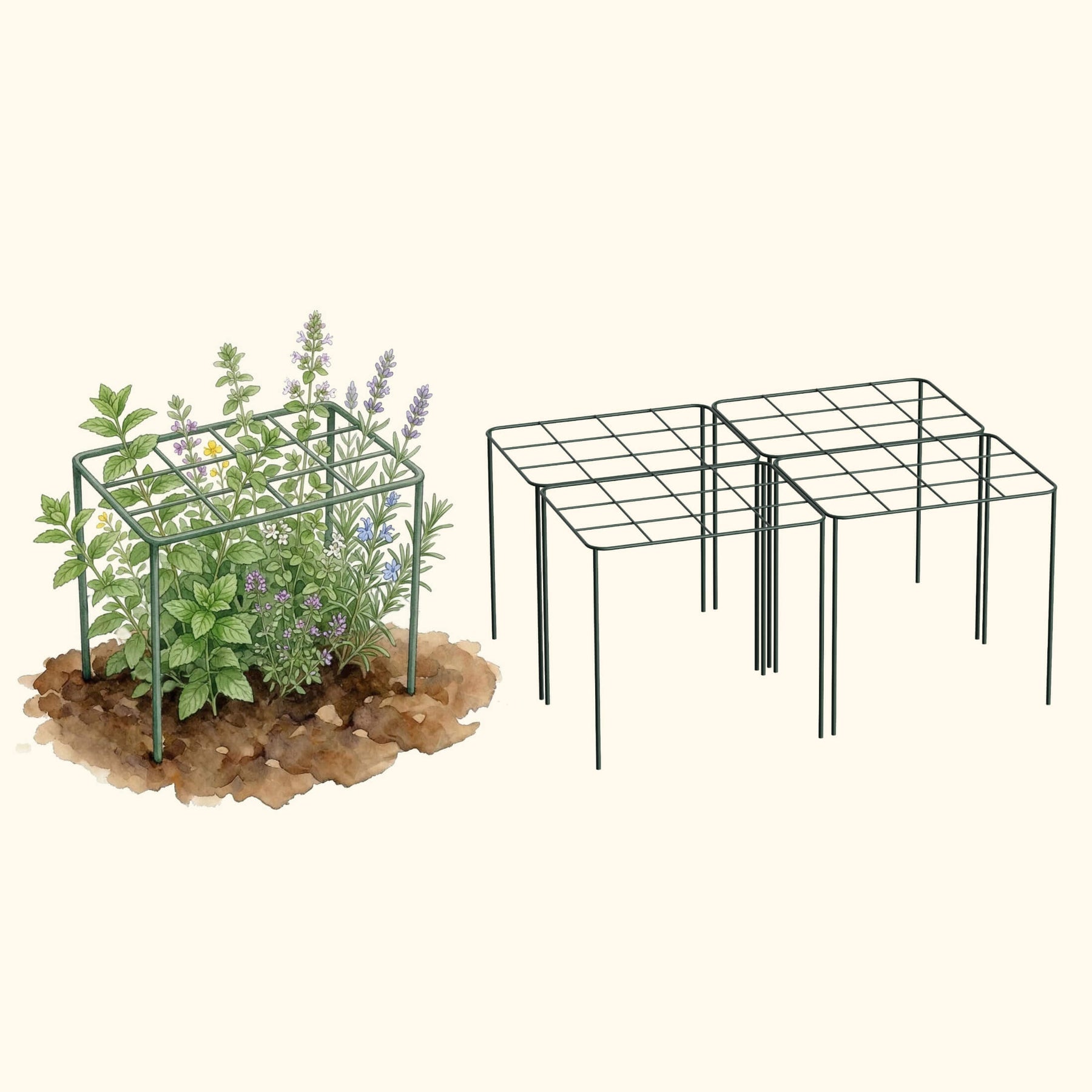 Vego Grow Through Support Grid (4 Pack) | Stable Garden Framework