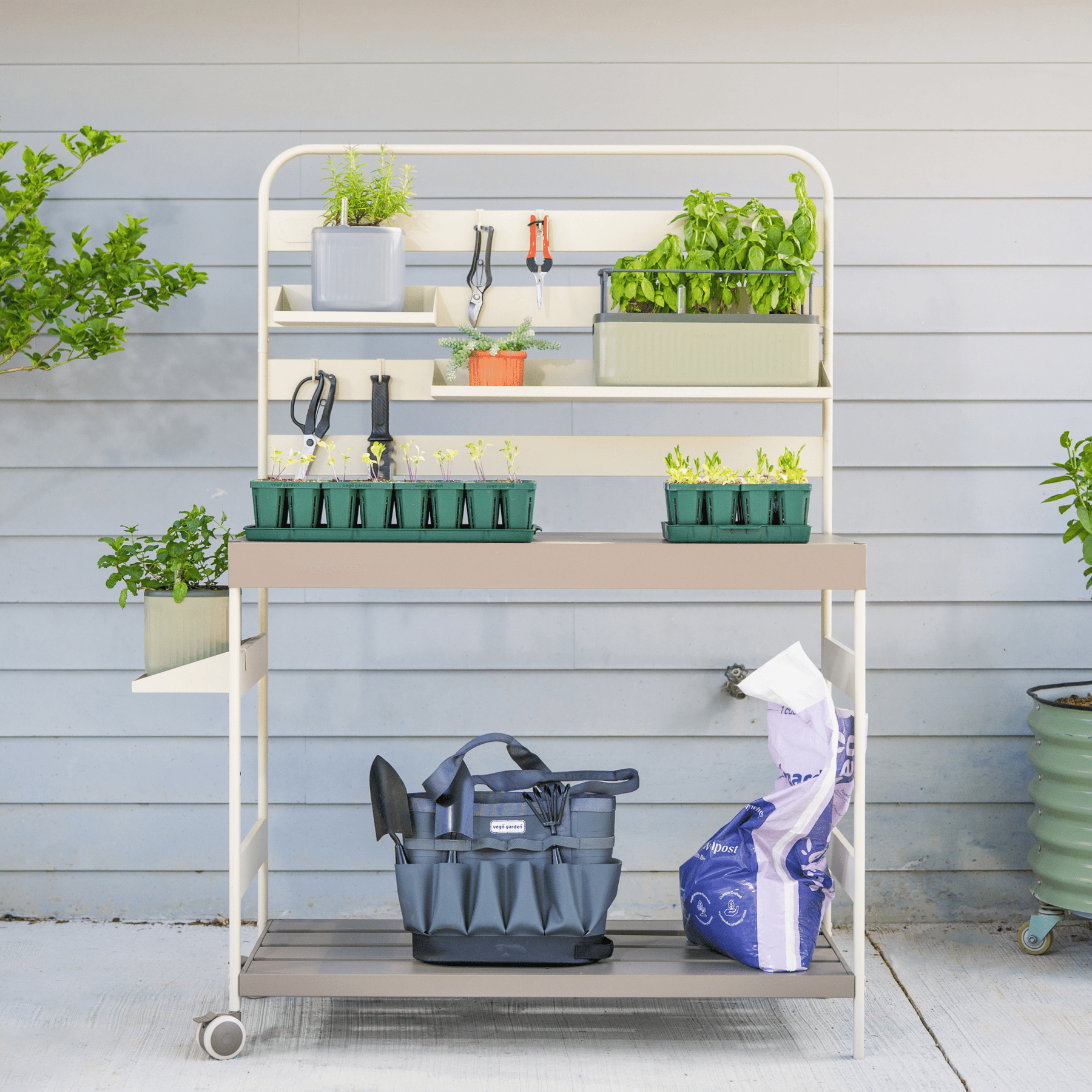 plant hanging racks Potting Bench Hanging Rack