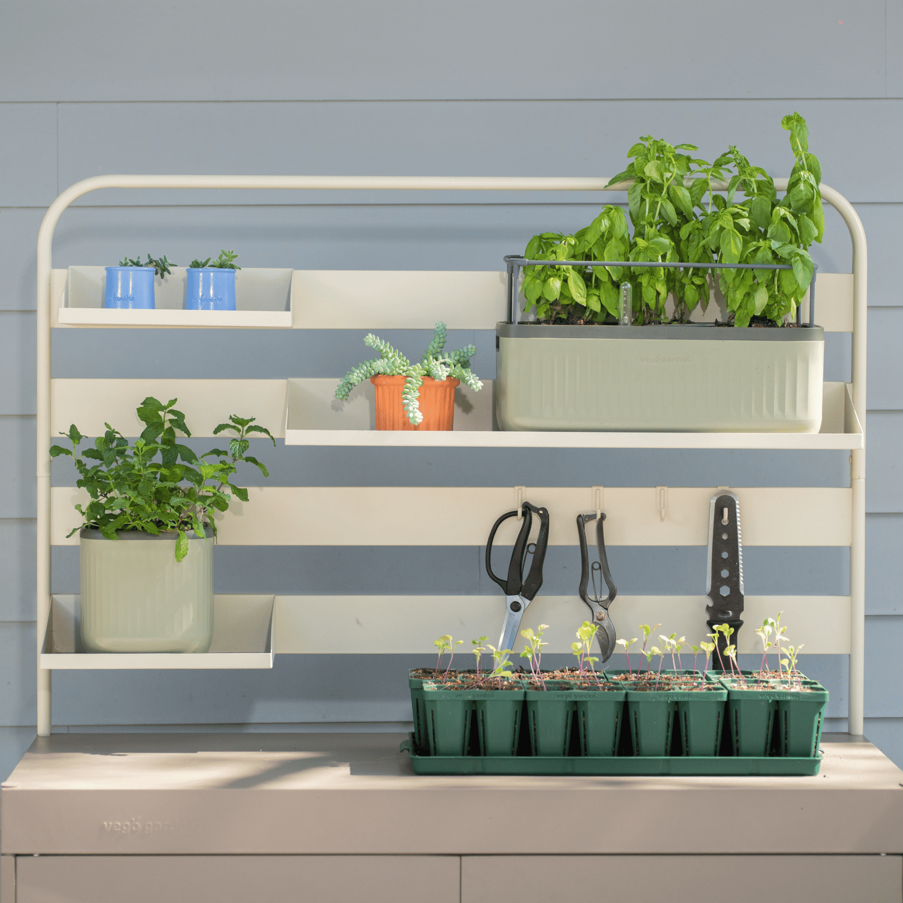 plant shelf with hanging bar Hanging Rack Shelf Set