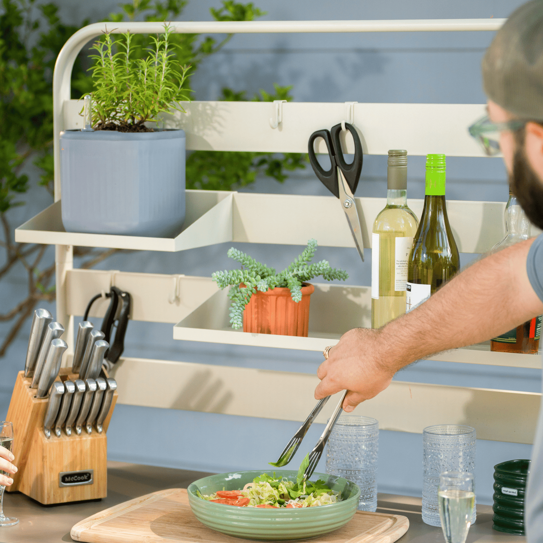 Hanging Rack Set Hanging Rack Shelf Set | Wall-Mounted Garden Tool Organization