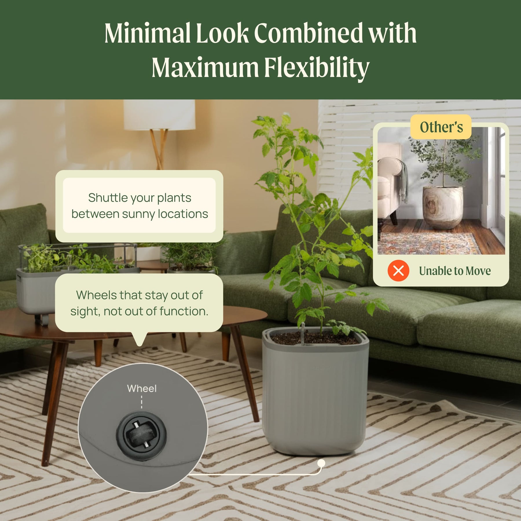 ez air white planter EZ Self-Watering Home Planter
