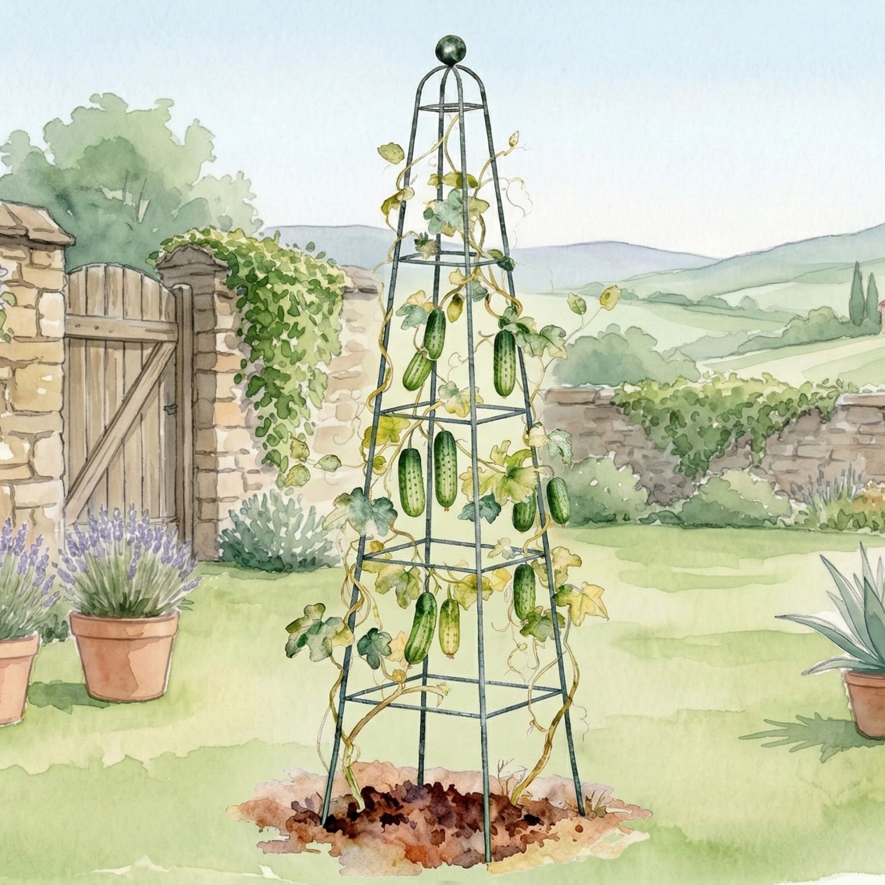 pyramid plant trellis Pyramid Obelisk Garden Trellis 6.5 ft