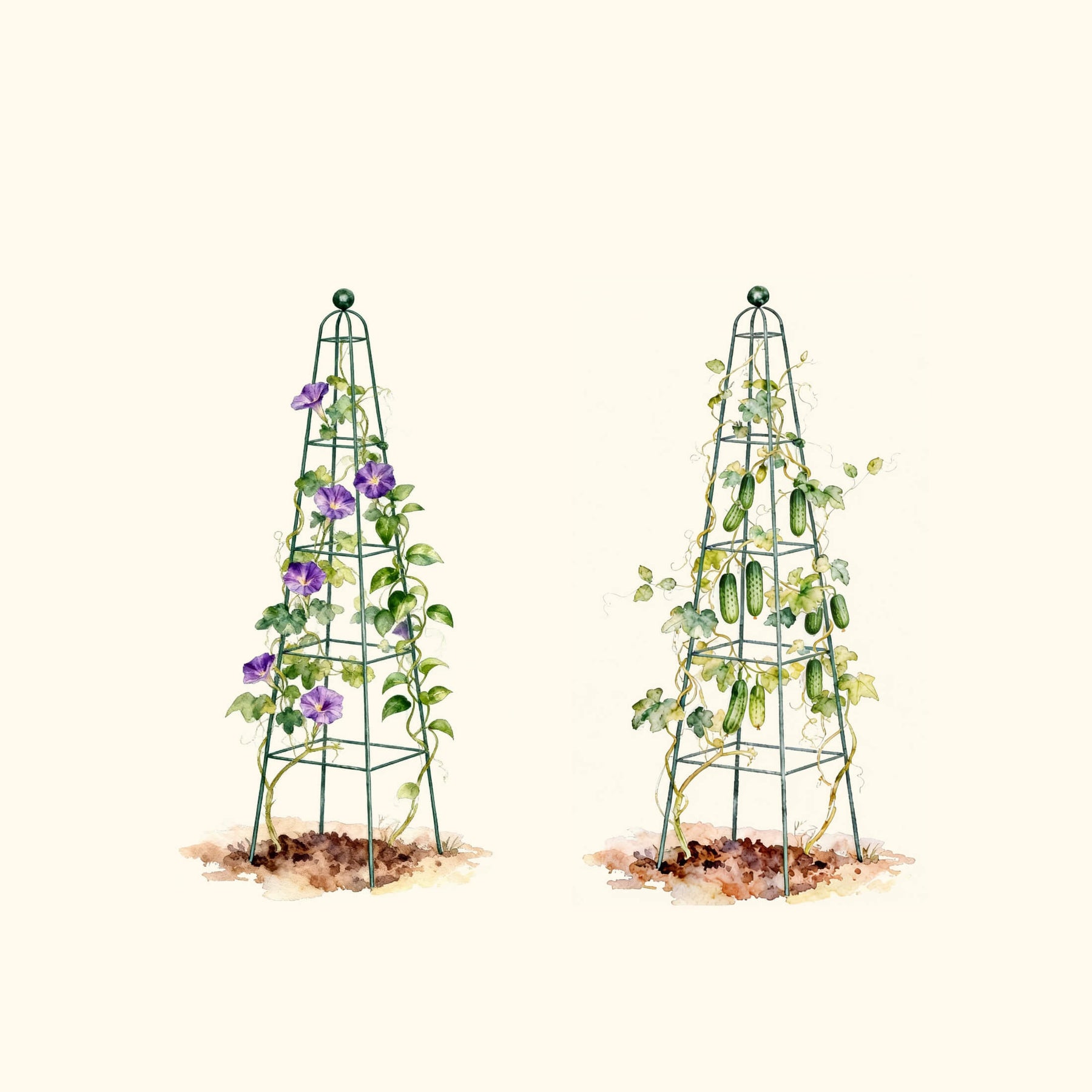 pyramid plant trellis Pyramid Obelisk Garden Trellis