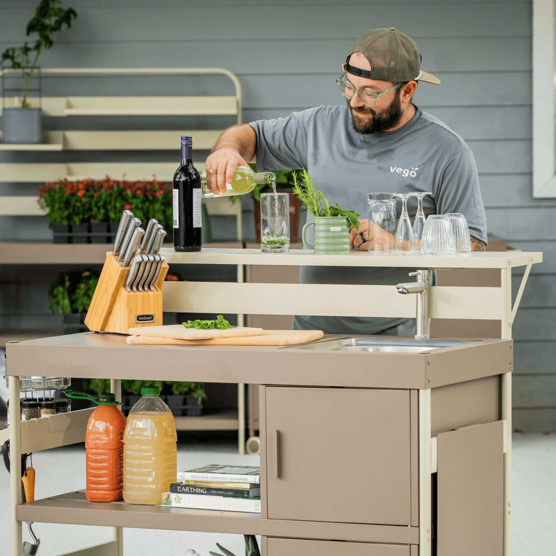 plant culture potting bar Potting Bench Bar Top Shelf