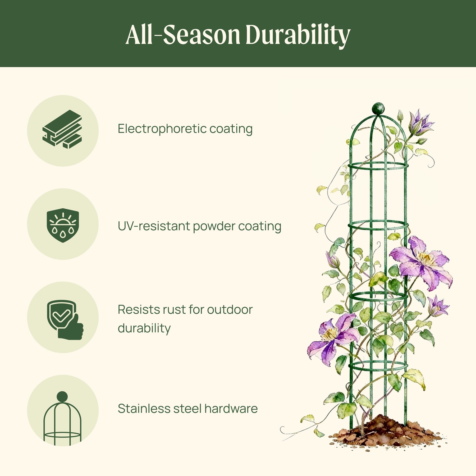 plant round trellis Round Obelisk Garden Trellis