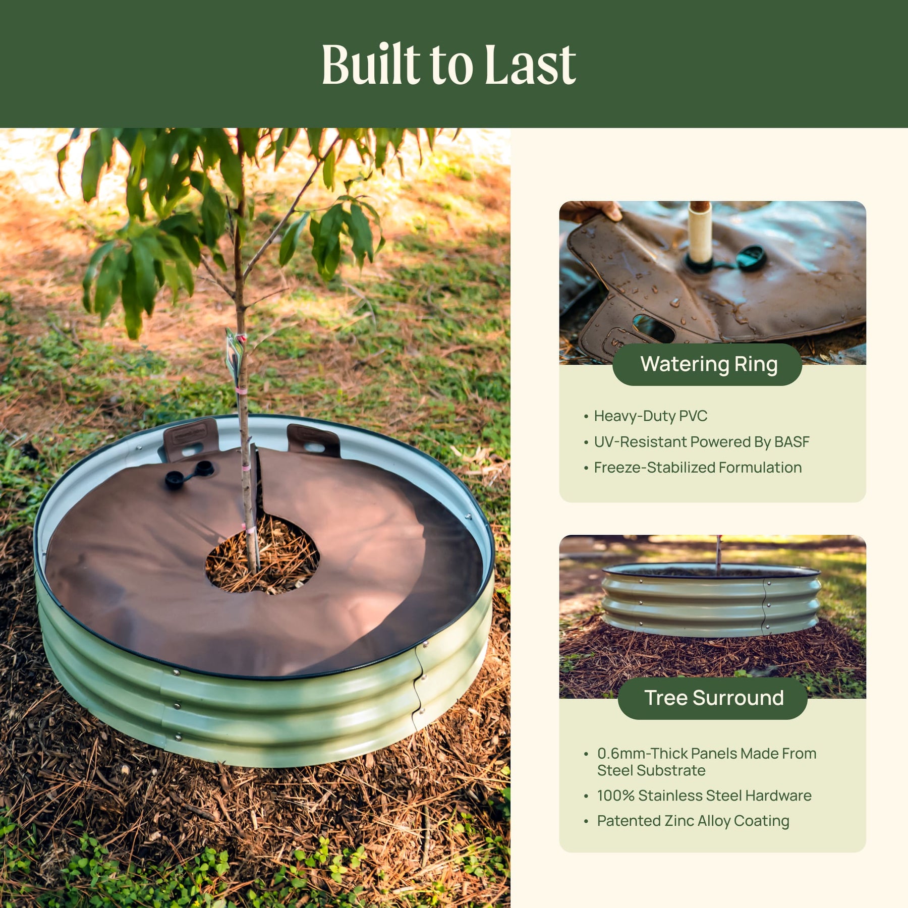 Tree Ring Spiling Tree Surround & Watering Ring Kit