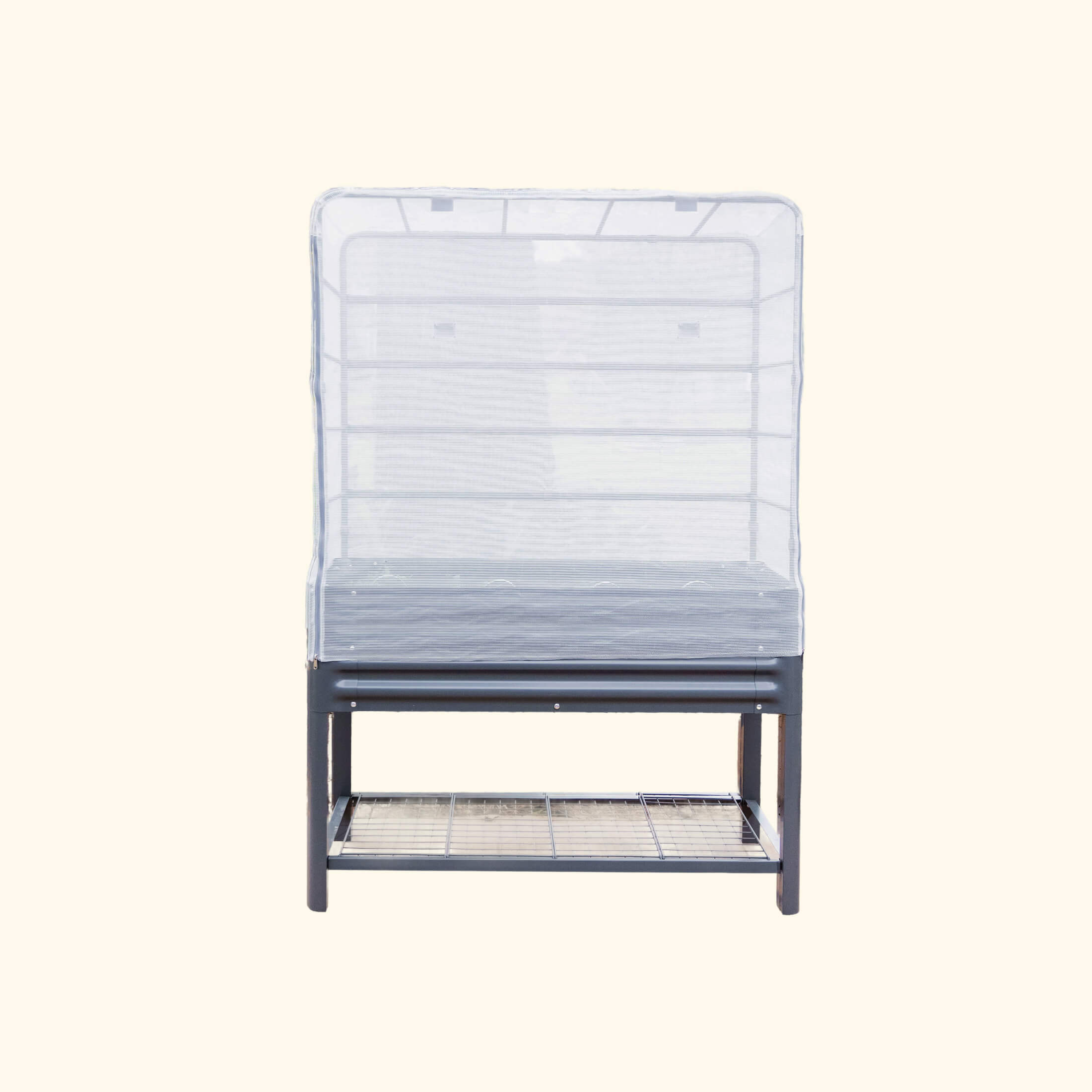 Elevated Garden Bed - V Series 2' x 4' with Cover in Pearl White