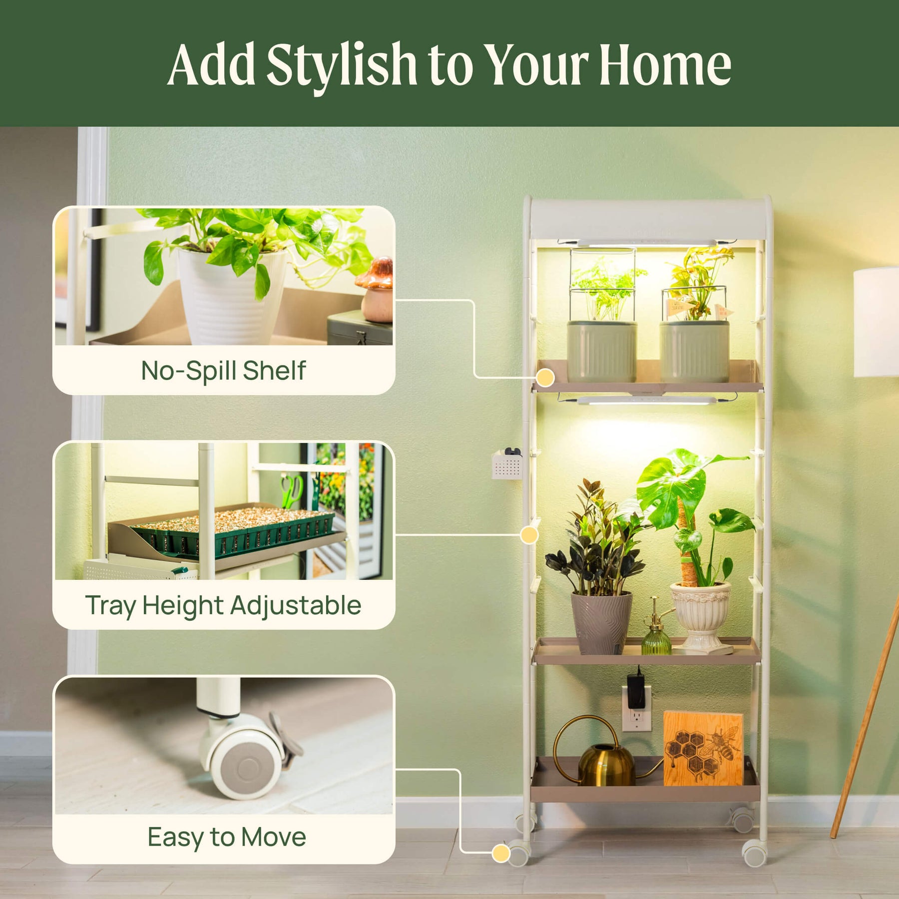 4-tier grow light plant stand 4 Tier Grow Light Garden