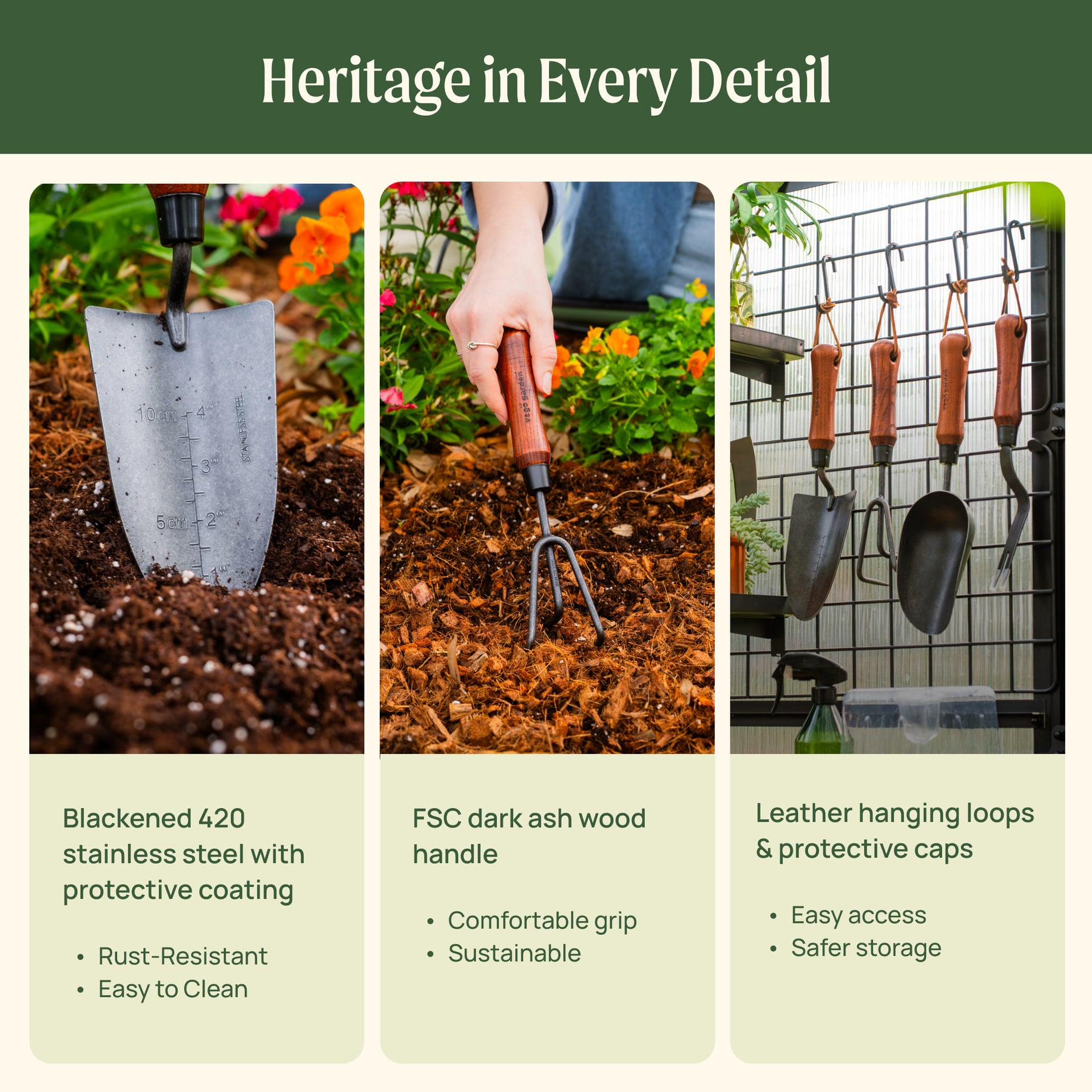 4 piece garden tool set Heritage Tool Kit (4-Piece Set)