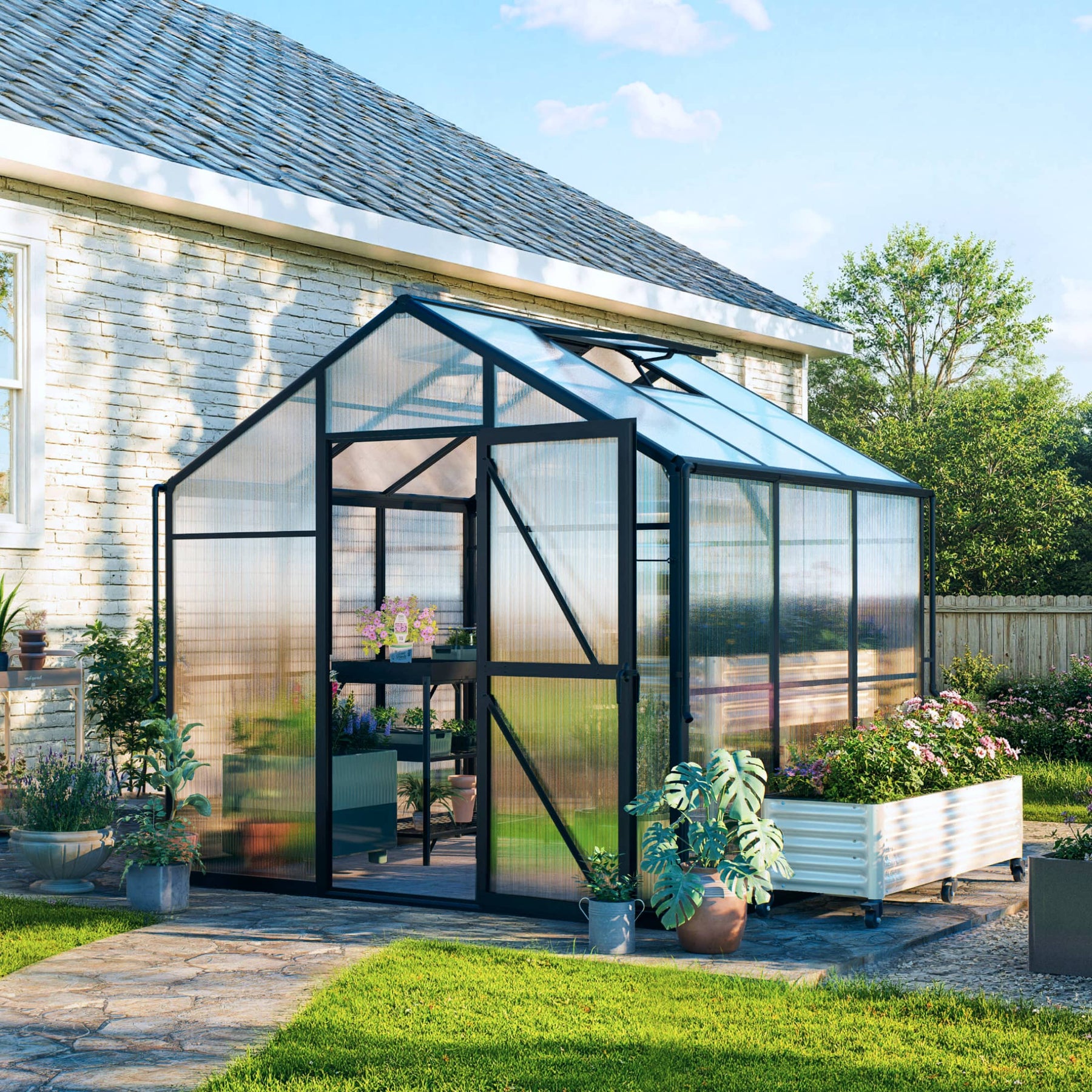 Vego Junior Victorian Greenhouse - 8.0ft Wide
