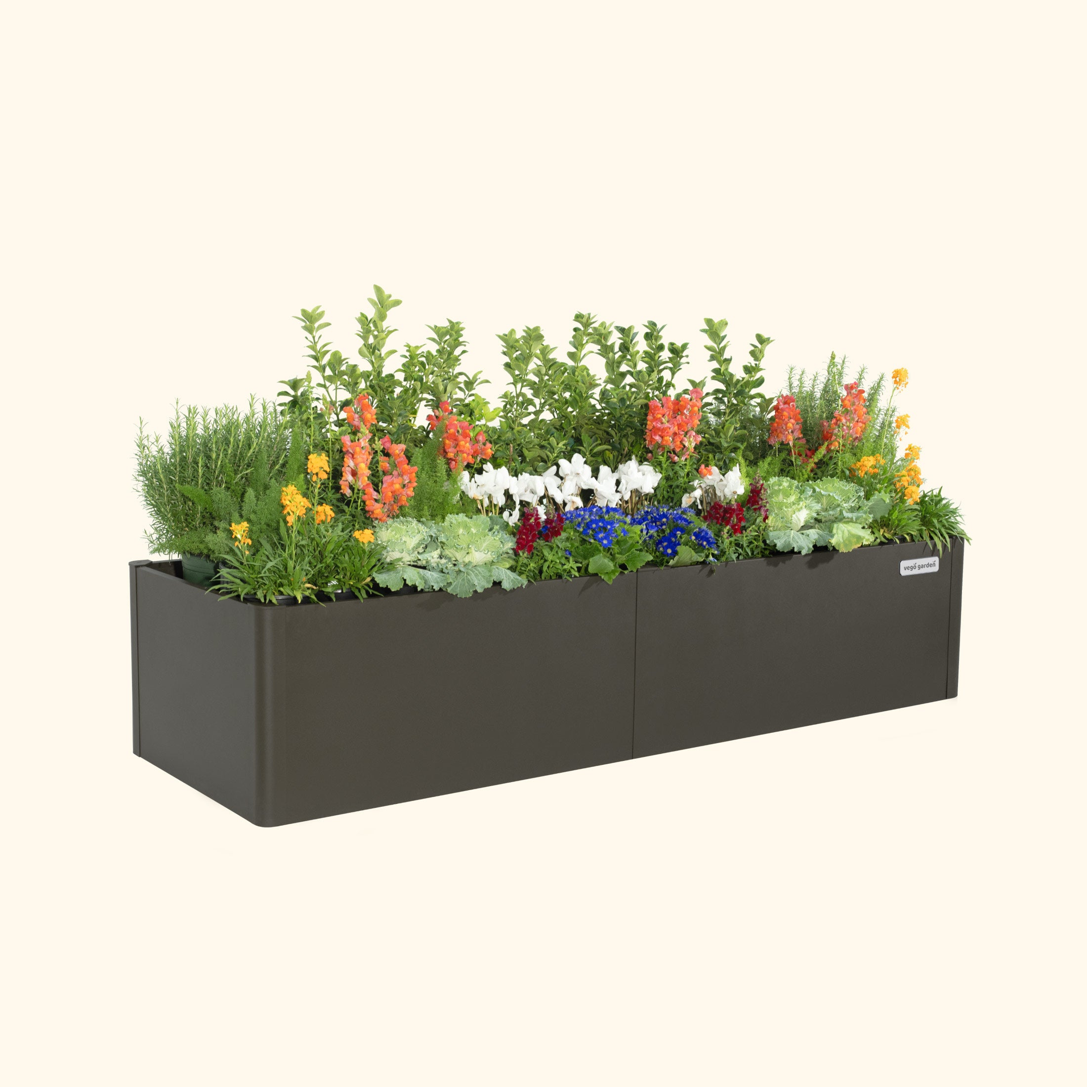 17" Tall Modern 27" x 83" Metal Raised Garden Bed in Midnight Blue
