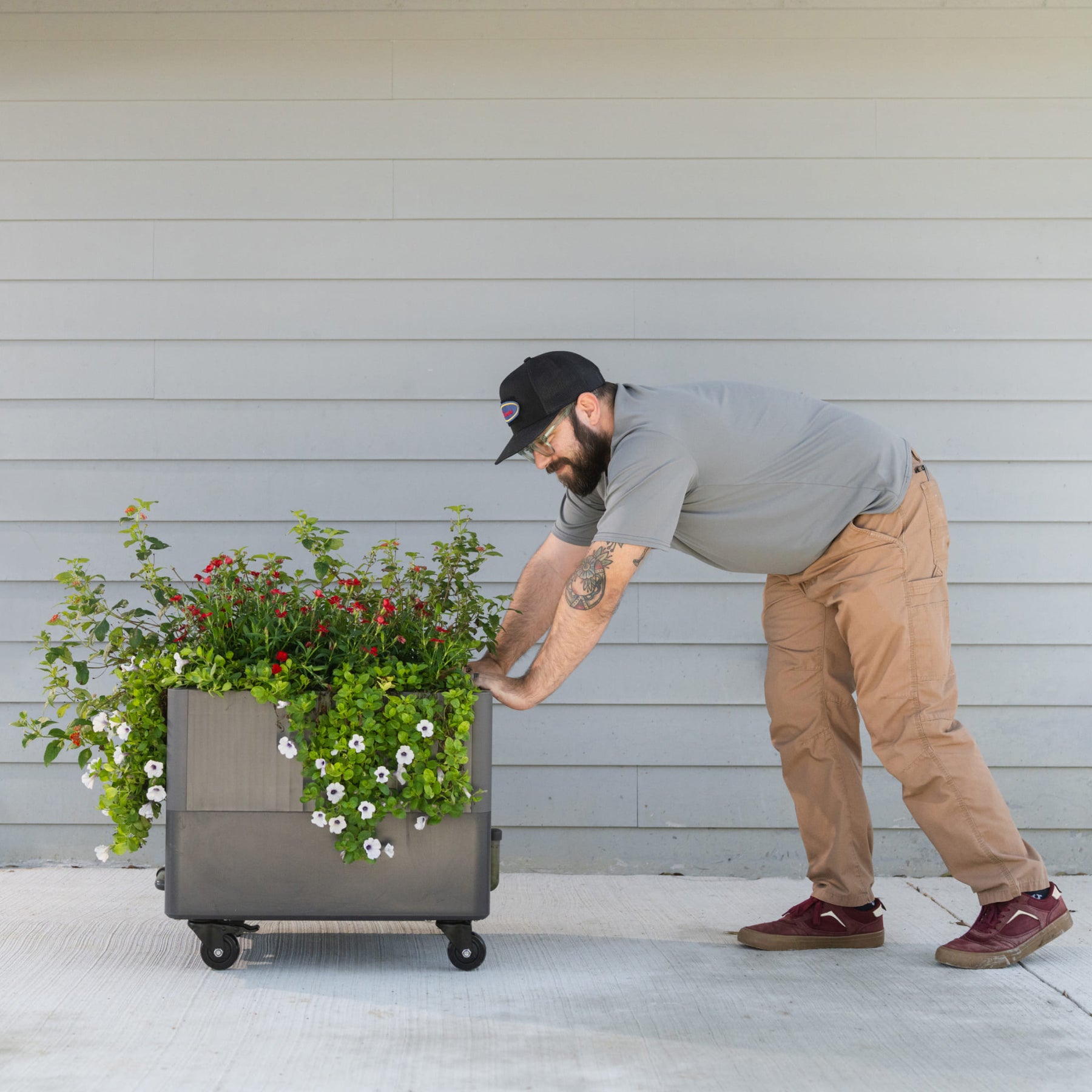 self-watering rolling planter EZCube Self-Watering Rolling Planter | Indoor Garden