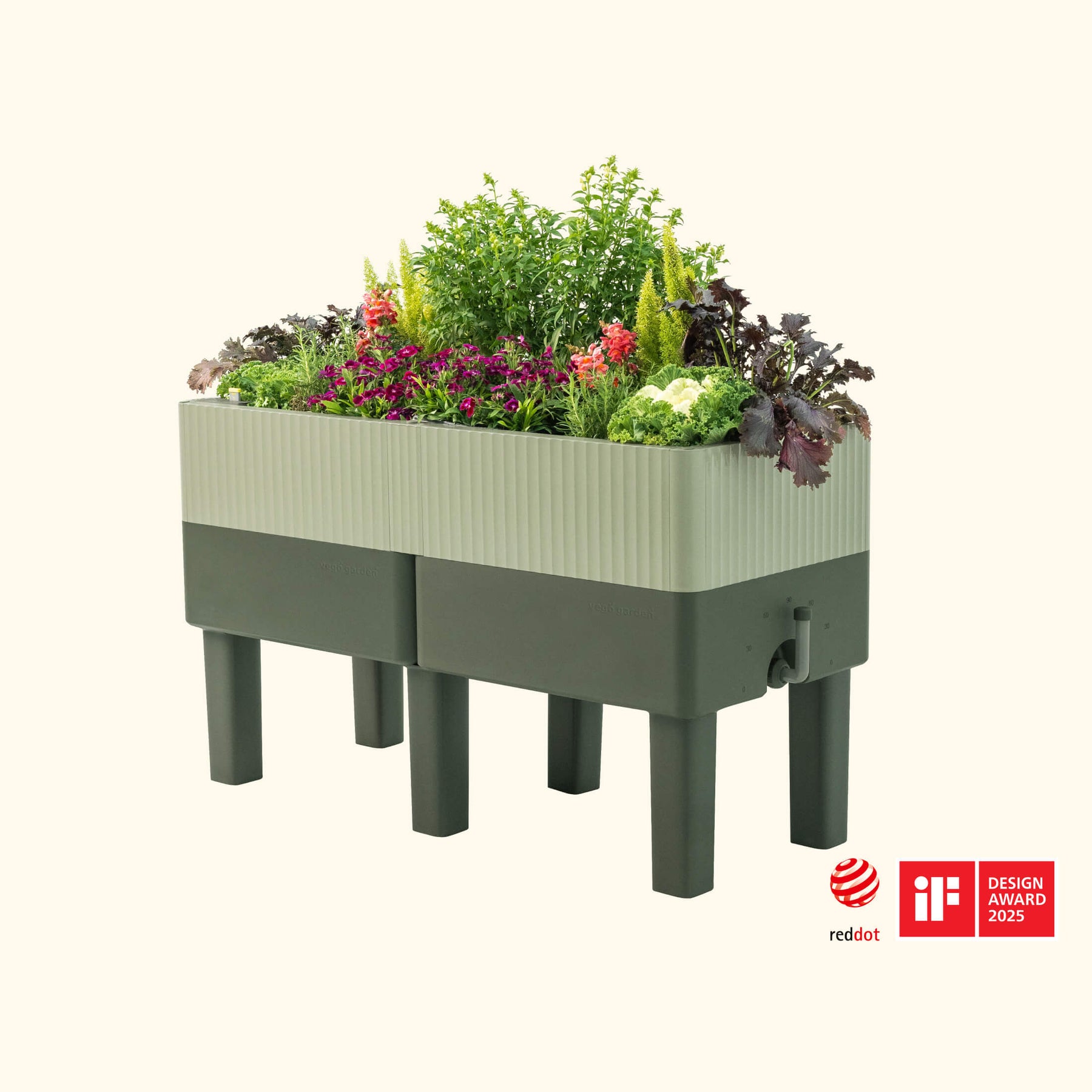 raised self watering planter EZCube Self-Watering Planter 21" x 48" Elevated