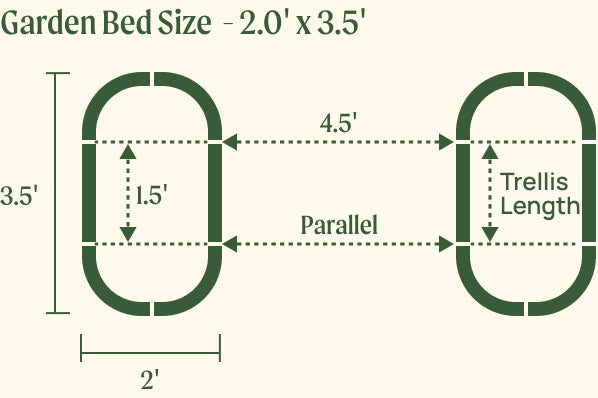 Kids Bed, 2.0 by 3.5 feet, with 1.5 foot trellis