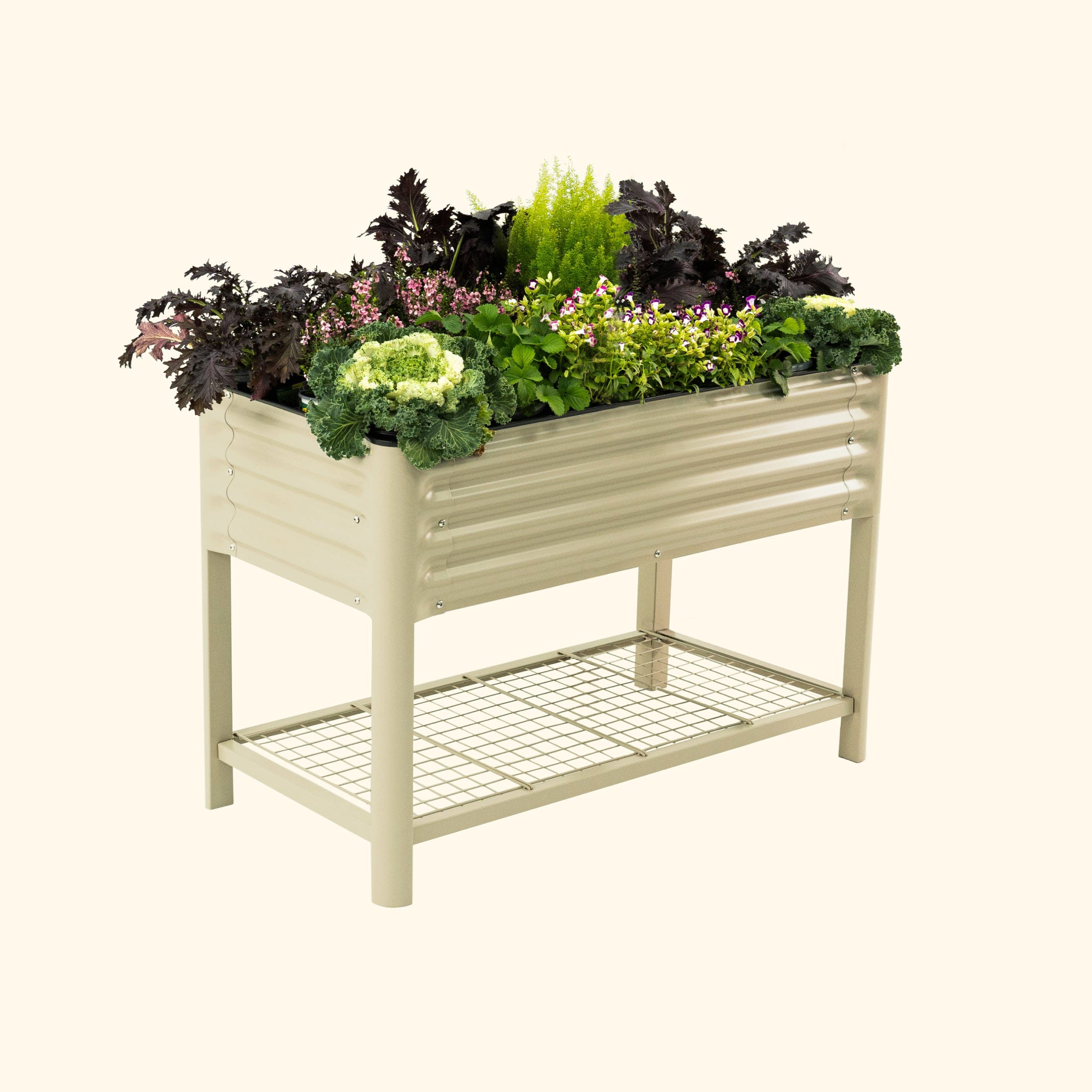 Elevated Garden Bed 2' x 4' Modern Gray