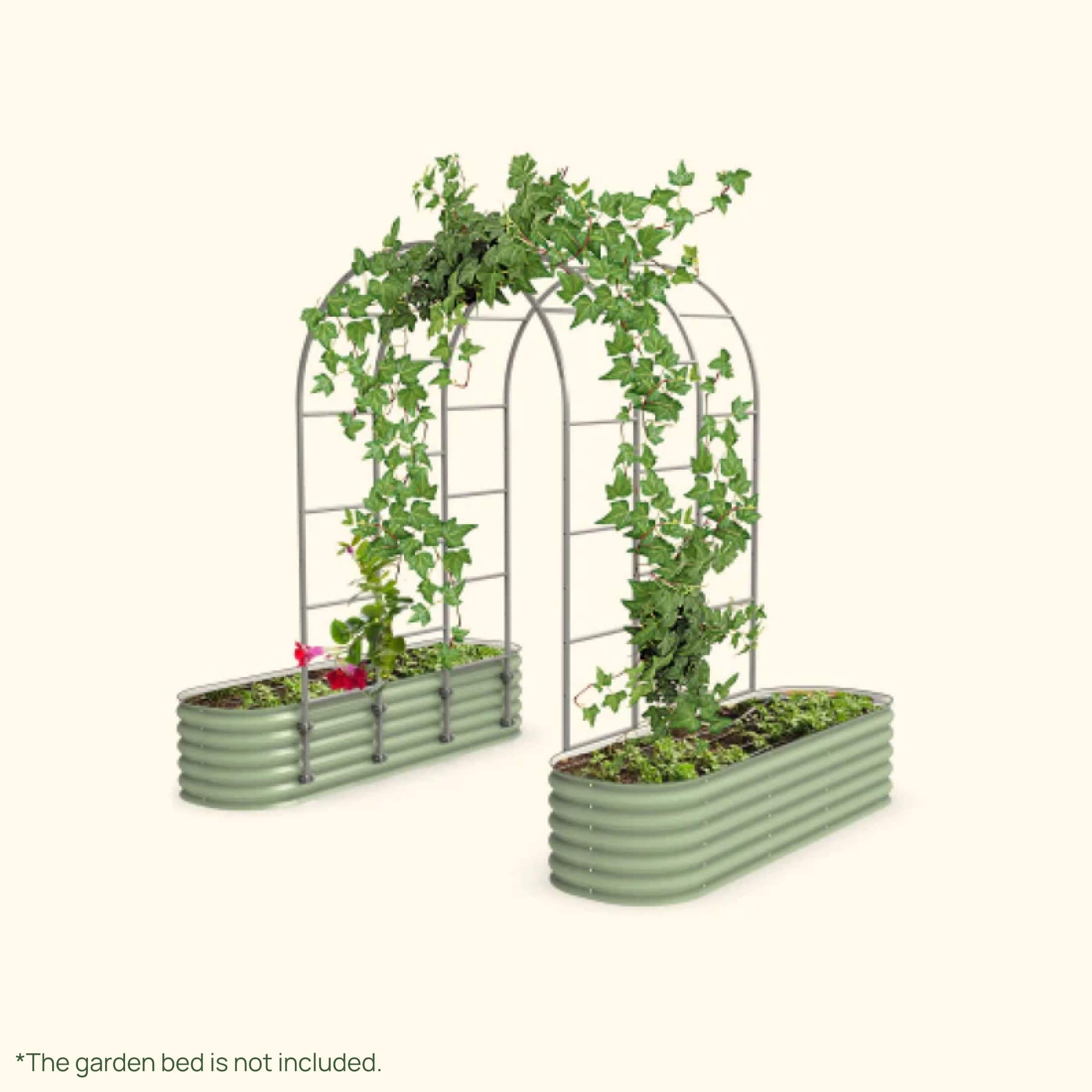 Arched Trellis System, Sage green, 2.5 x 6