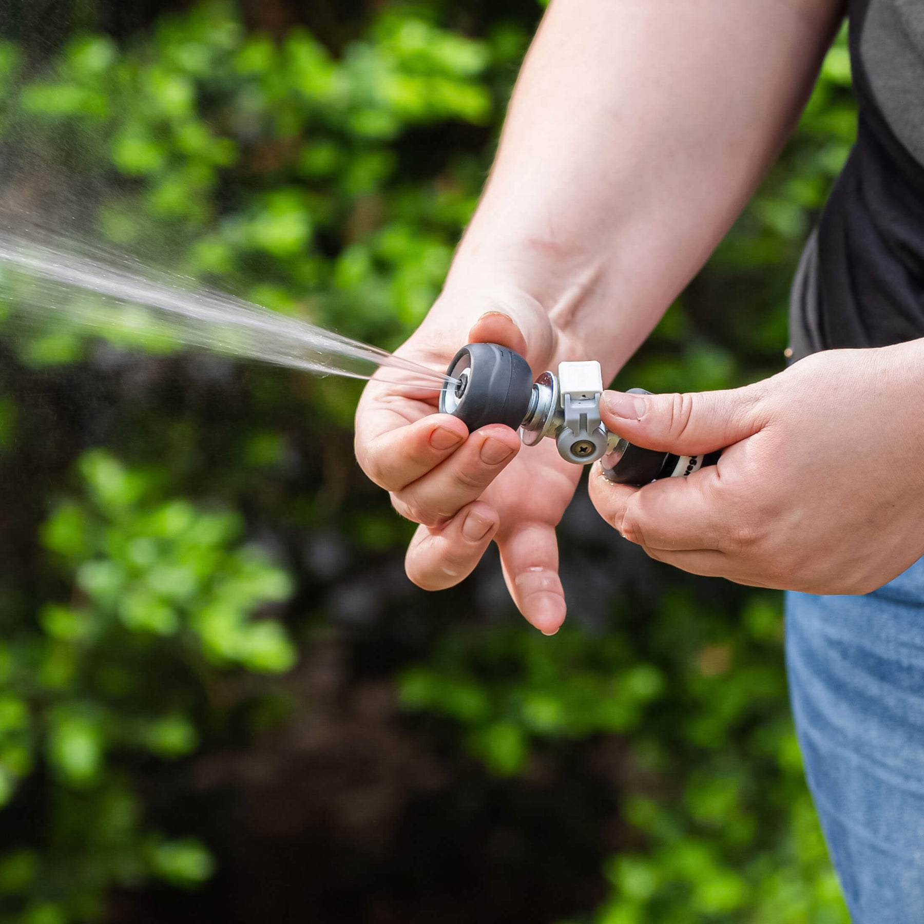 garden spray nozzles Vego Garden 9 Pattern Spray Thumb Hose Nozzle Tidepool Blue